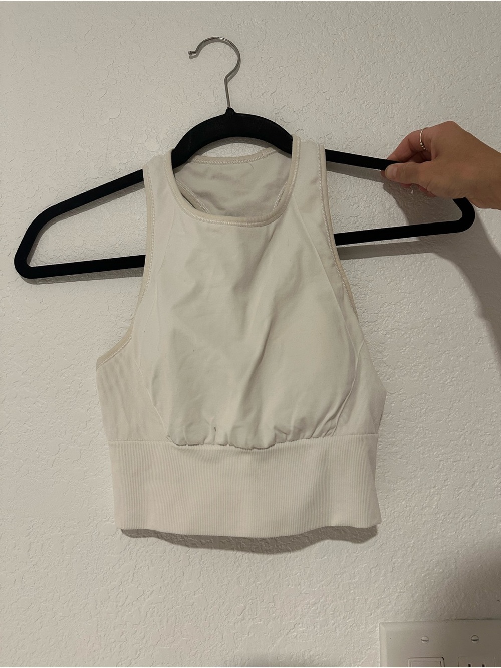 White High-Neck Lululemon Size 4 Bra